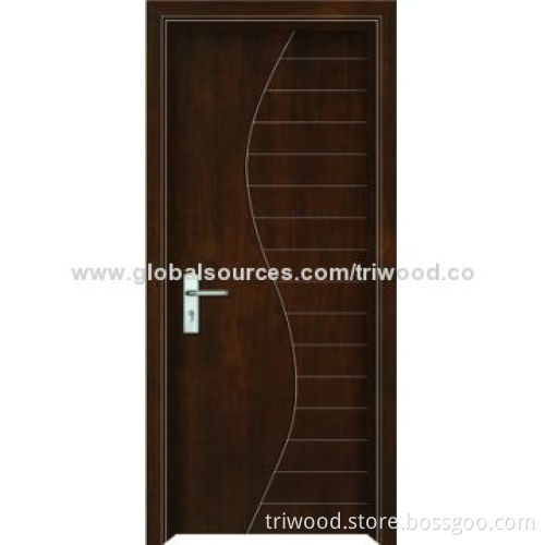 Wooden Door of 100% Walnut, Eco-friendly Stain, Varnish, Other Wood Types Available